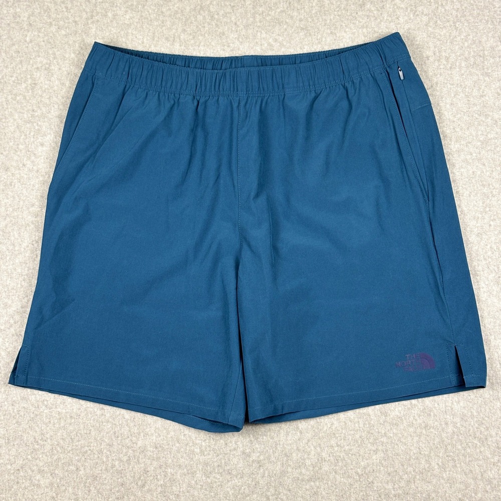The North Face Wander Shorts Mens Size M Blue FlashDry Athletic 7 Inch Inseam